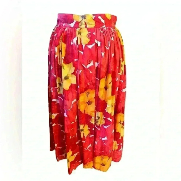 Vintage Hauber Sporting Life Floral Button Front & Back Germany Size 8 - Picture 3 of 11